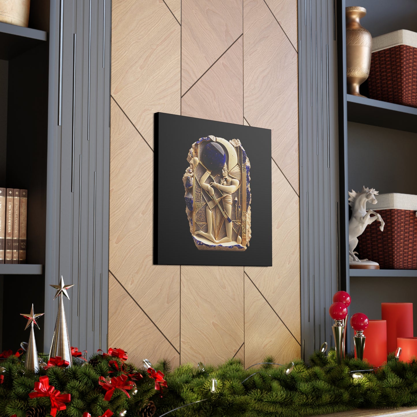 Ancient Artifact Gold and Lapis Lazuli Canvas Gallery Wraps