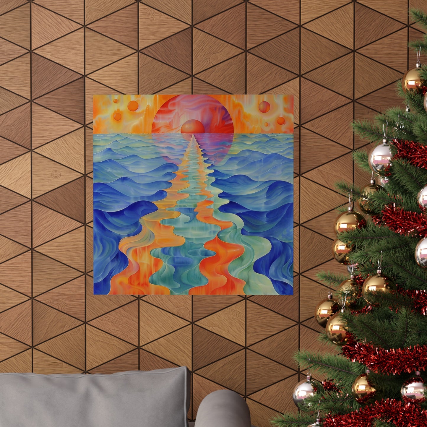 Sunrise Waves Matte Poster