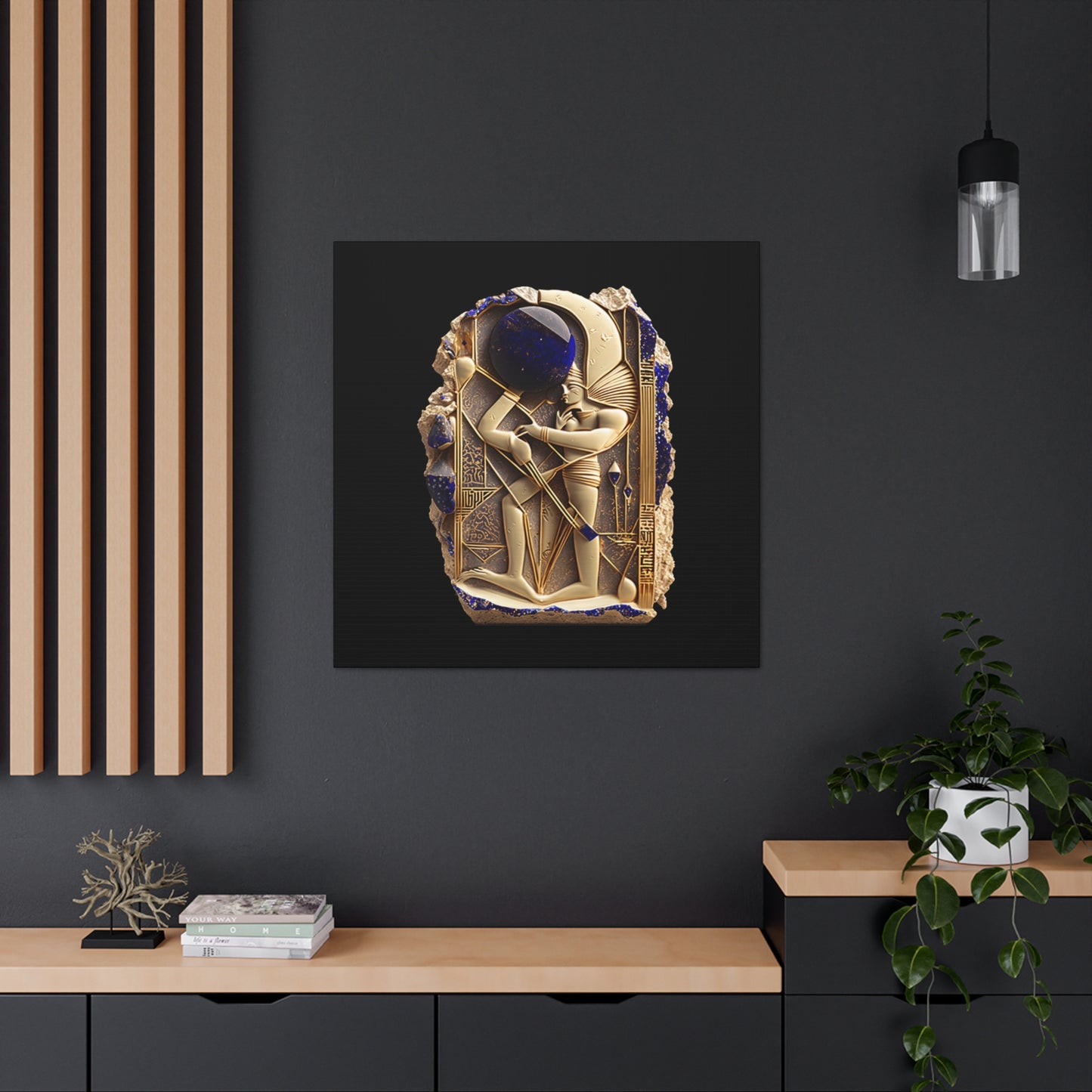 Ancient Artifact Gold and Lapis Lazuli Canvas Gallery Wraps