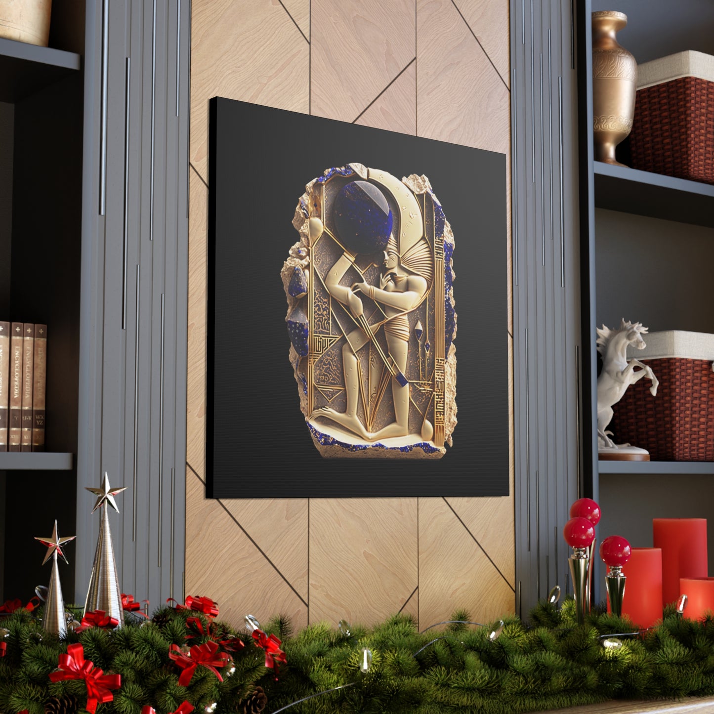 Ancient Artifact Gold and Lapis Lazuli Canvas Gallery Wraps