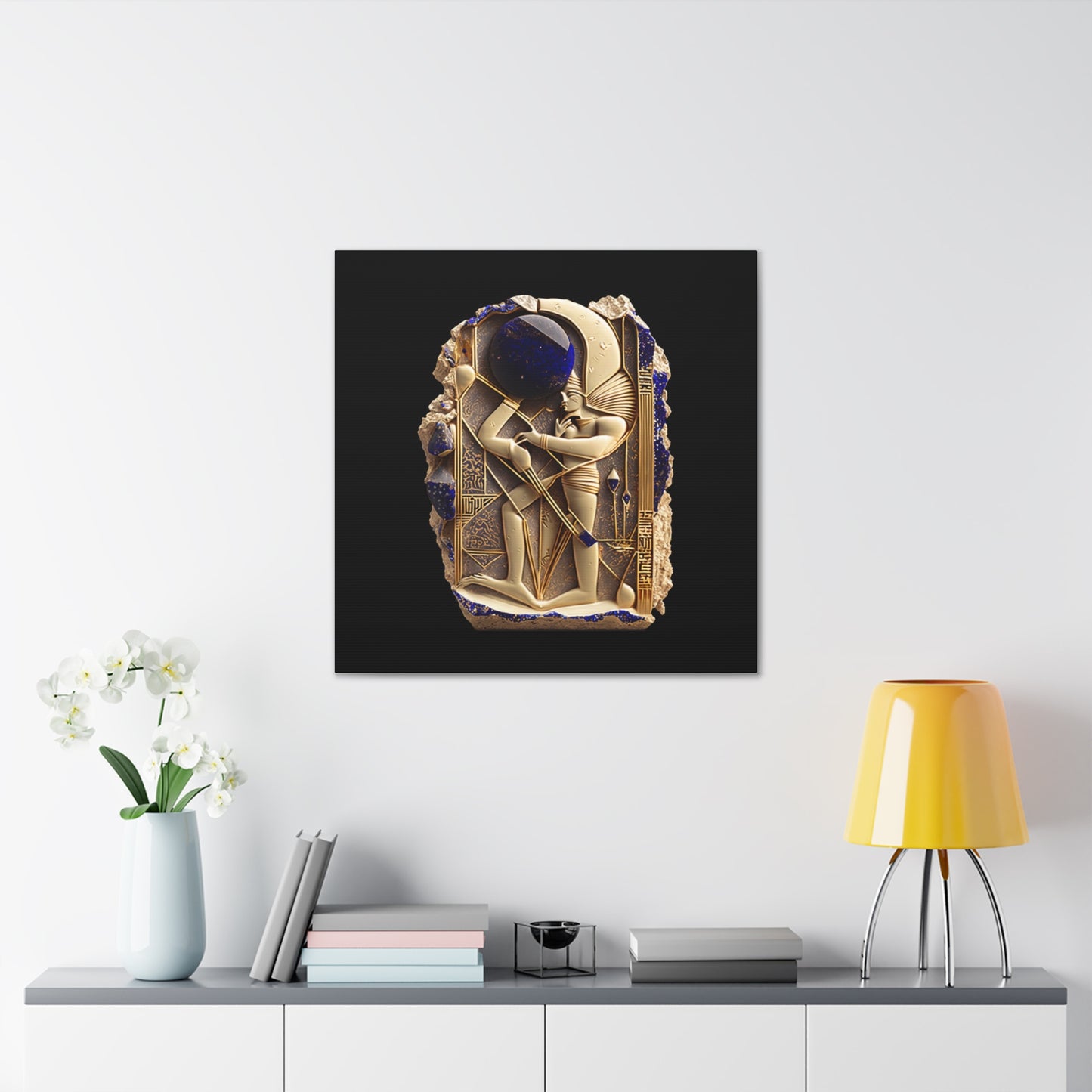 Ancient Artifact Gold and Lapis Lazuli Canvas Gallery Wraps