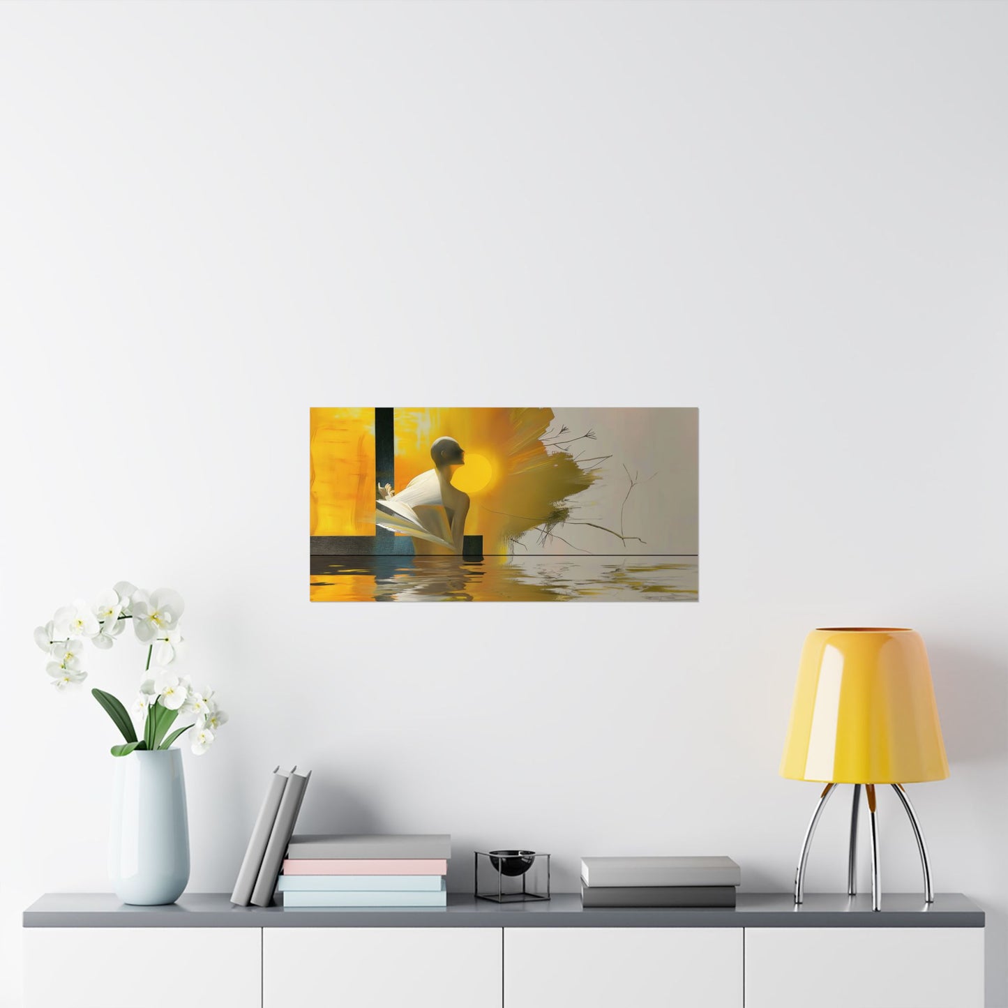 Radiating Gold Matte Posters