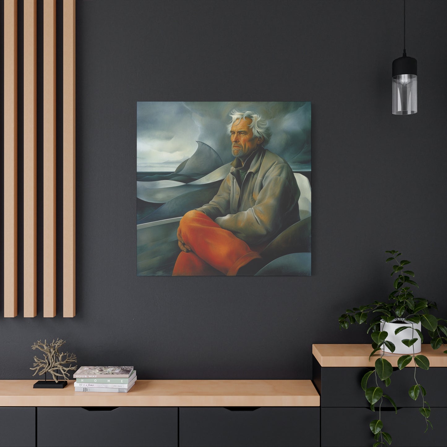 Man And Sea Matte Canvas, Stretched, 1.25"