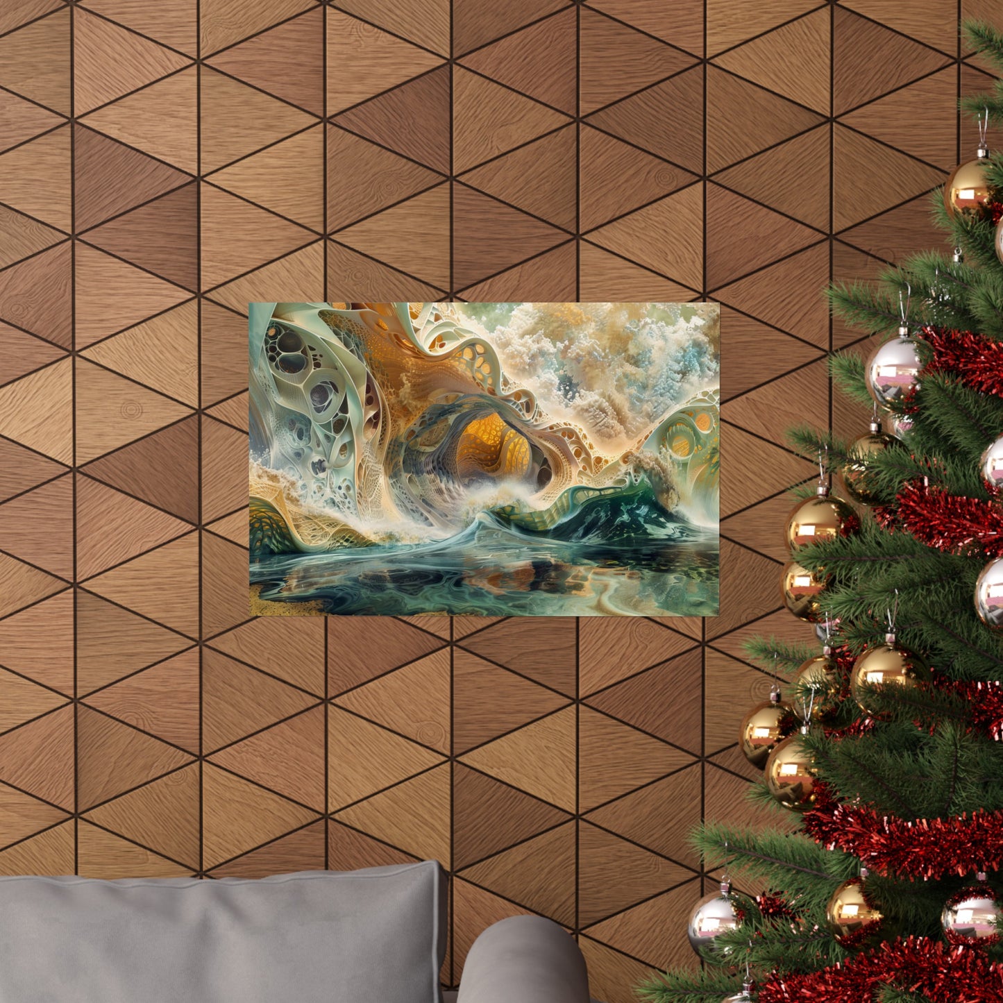 Mandelbulb Waves Matte Poster