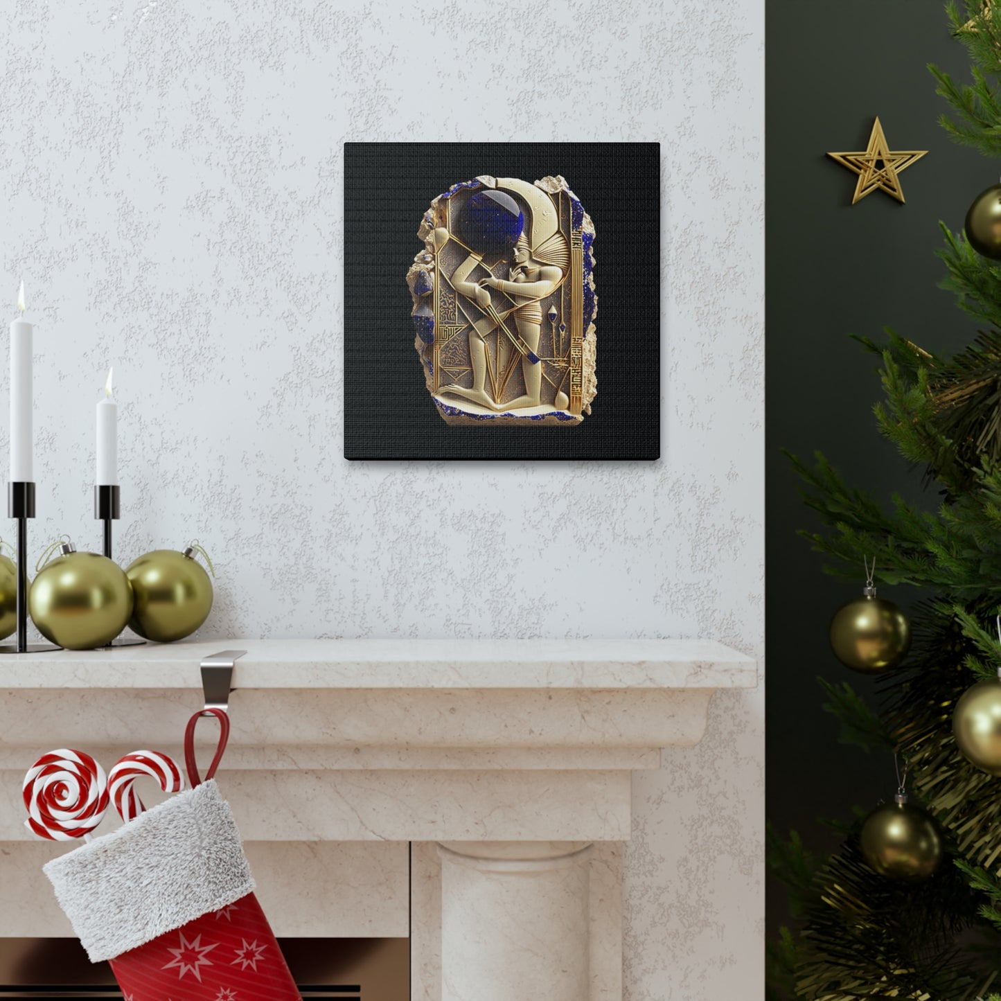 Ancient Artifact Gold and Lapis Lazuli Canvas Gallery Wraps
