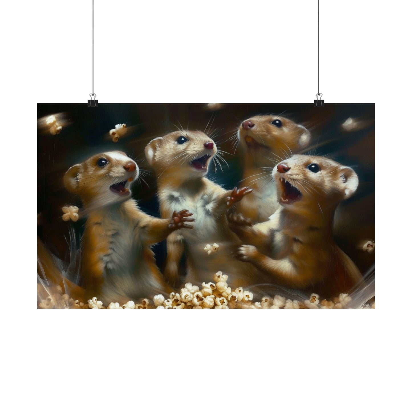 Weasels and Popocorn Matte Horizontal Posters