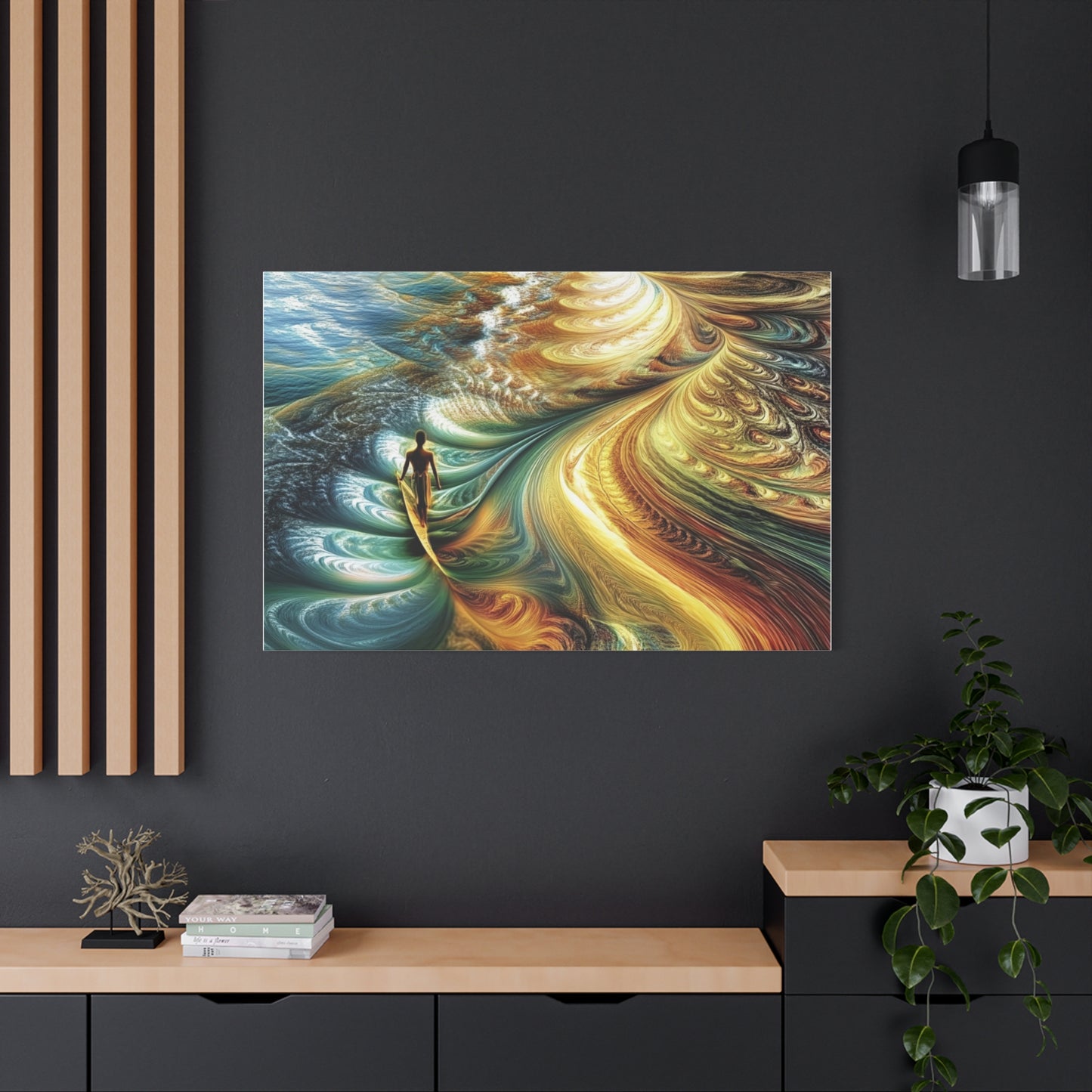 Surfing Fractals Matte Canvas, Stretched, 1.25"