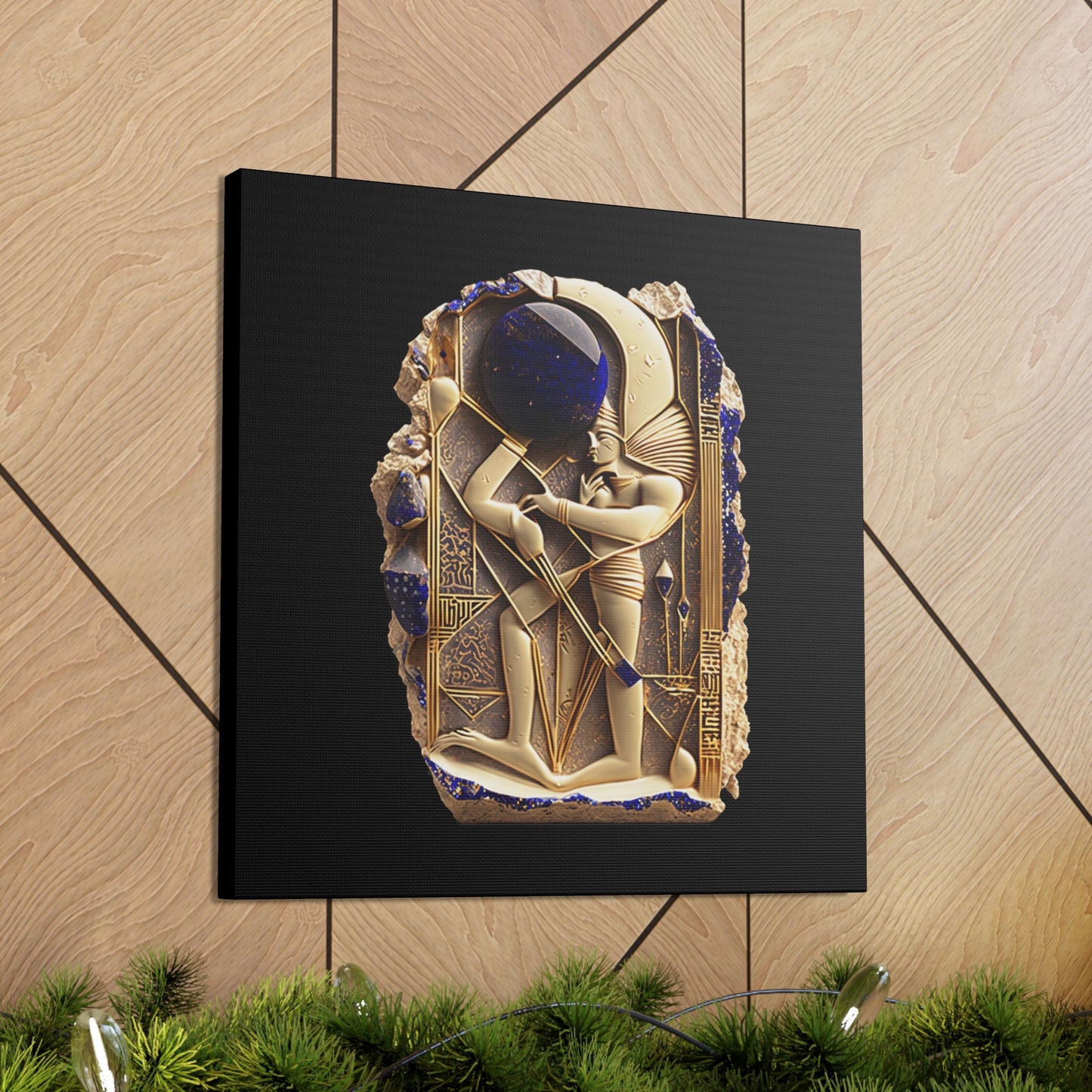Ancient Artifact Gold and Lapis Lazuli Canvas Gallery Wraps