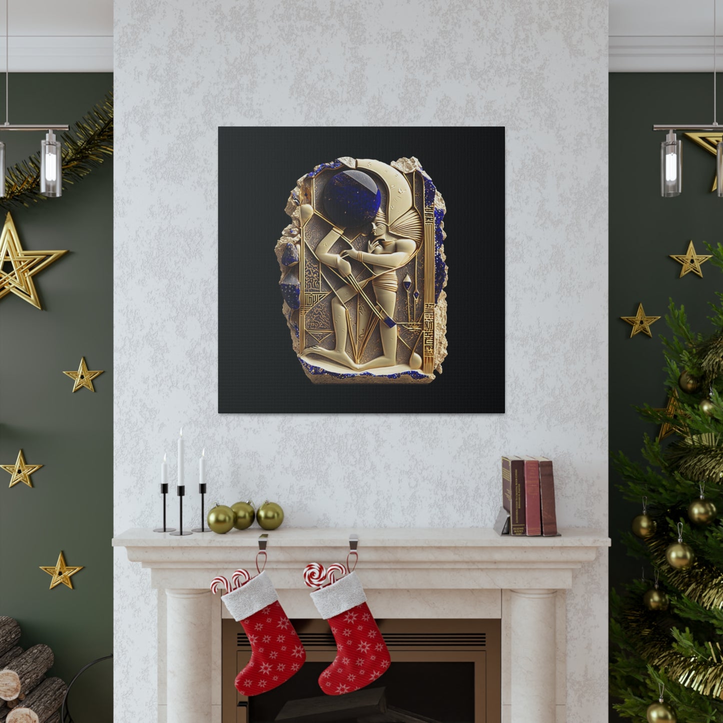 Ancient Artifact Gold and Lapis Lazuli Canvas Gallery Wraps