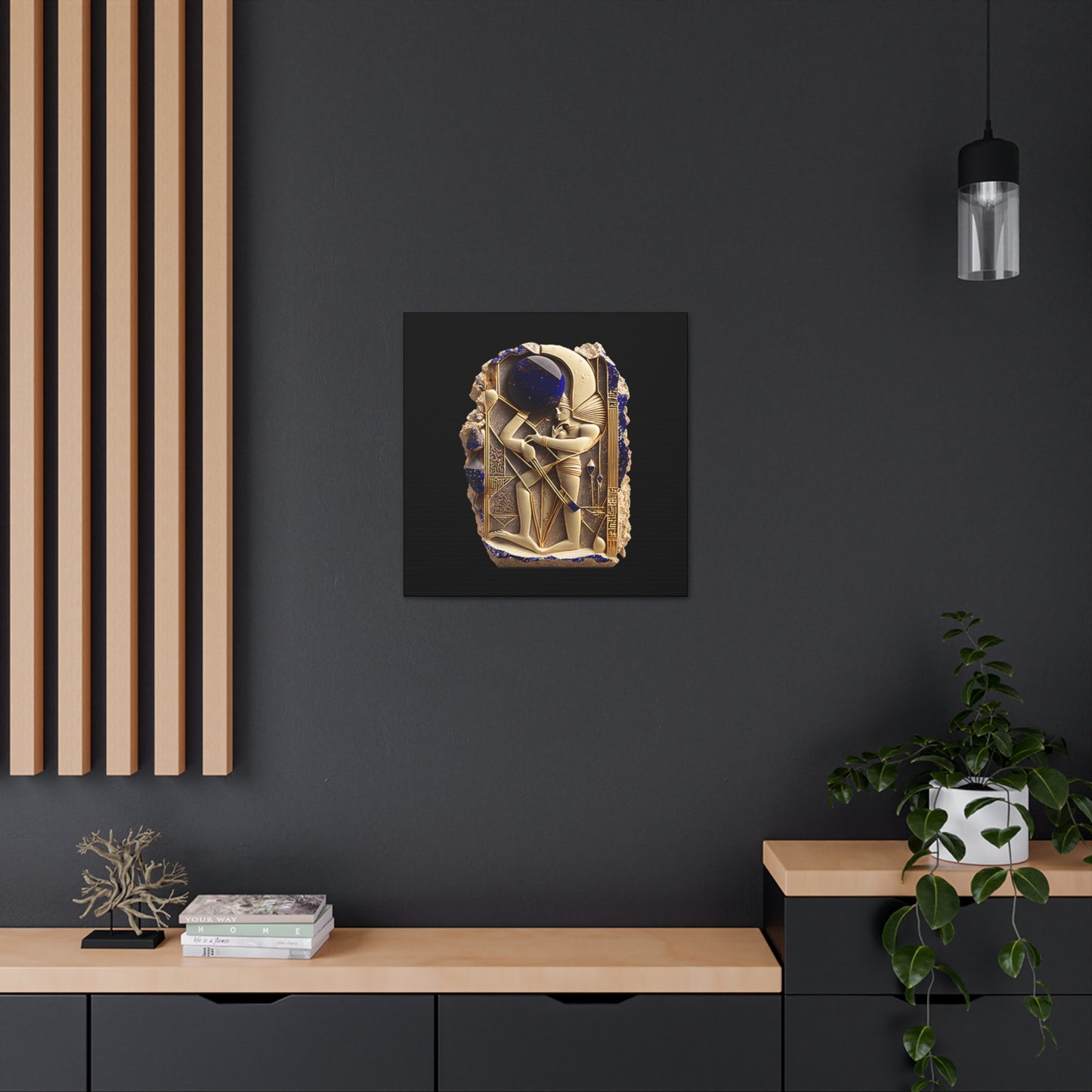 Ancient Artifact Gold and Lapis Lazuli Canvas Gallery Wraps