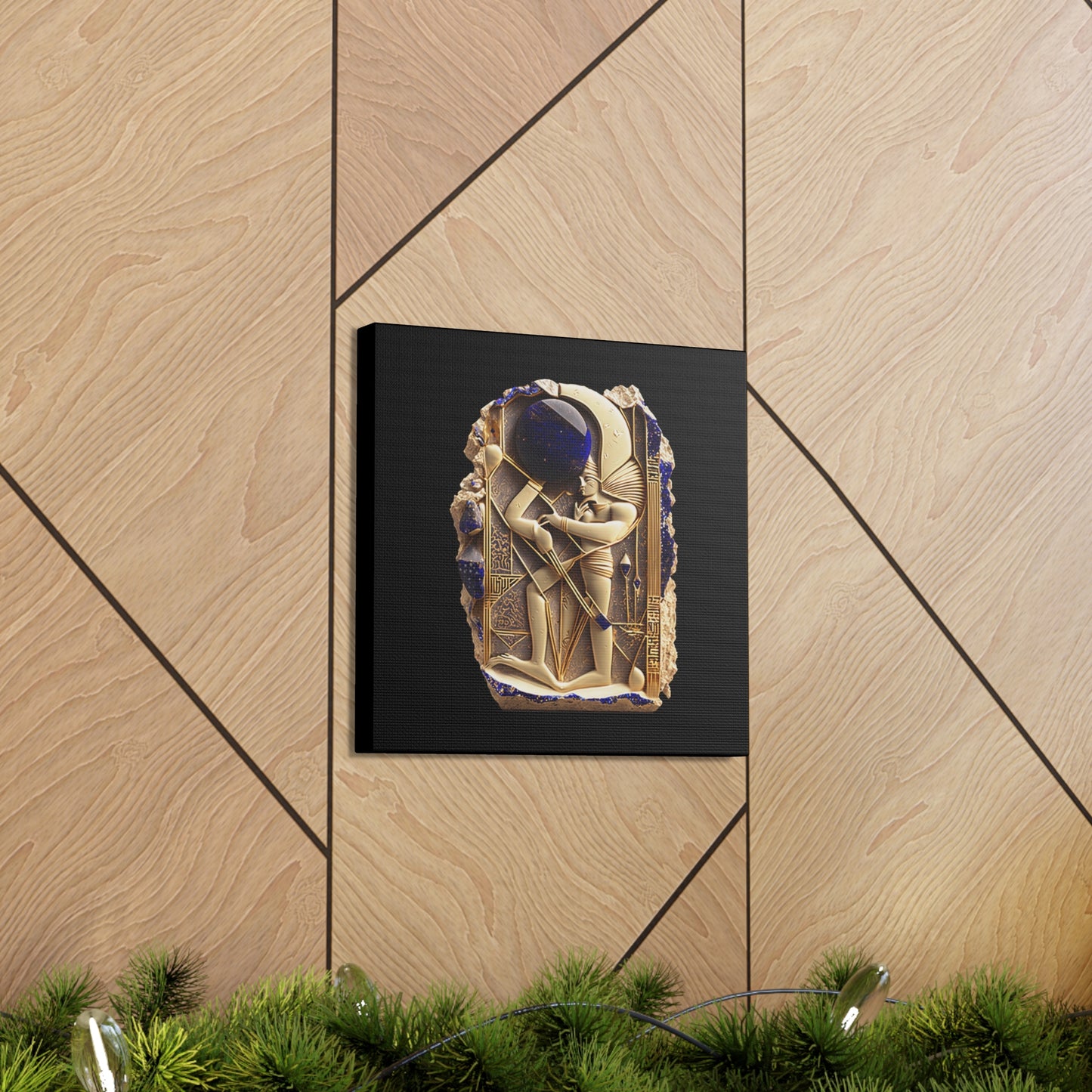 Ancient Artifact Gold and Lapis Lazuli Canvas Gallery Wraps