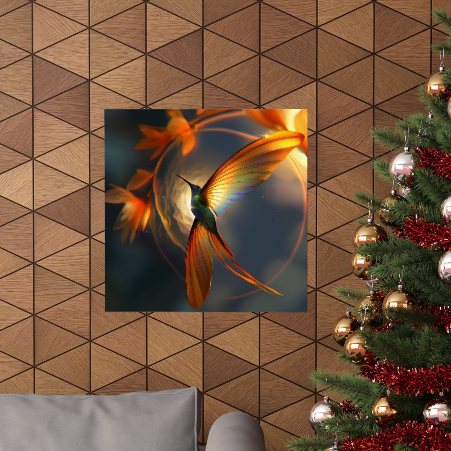 Translucent Hummingbird Matte Poster