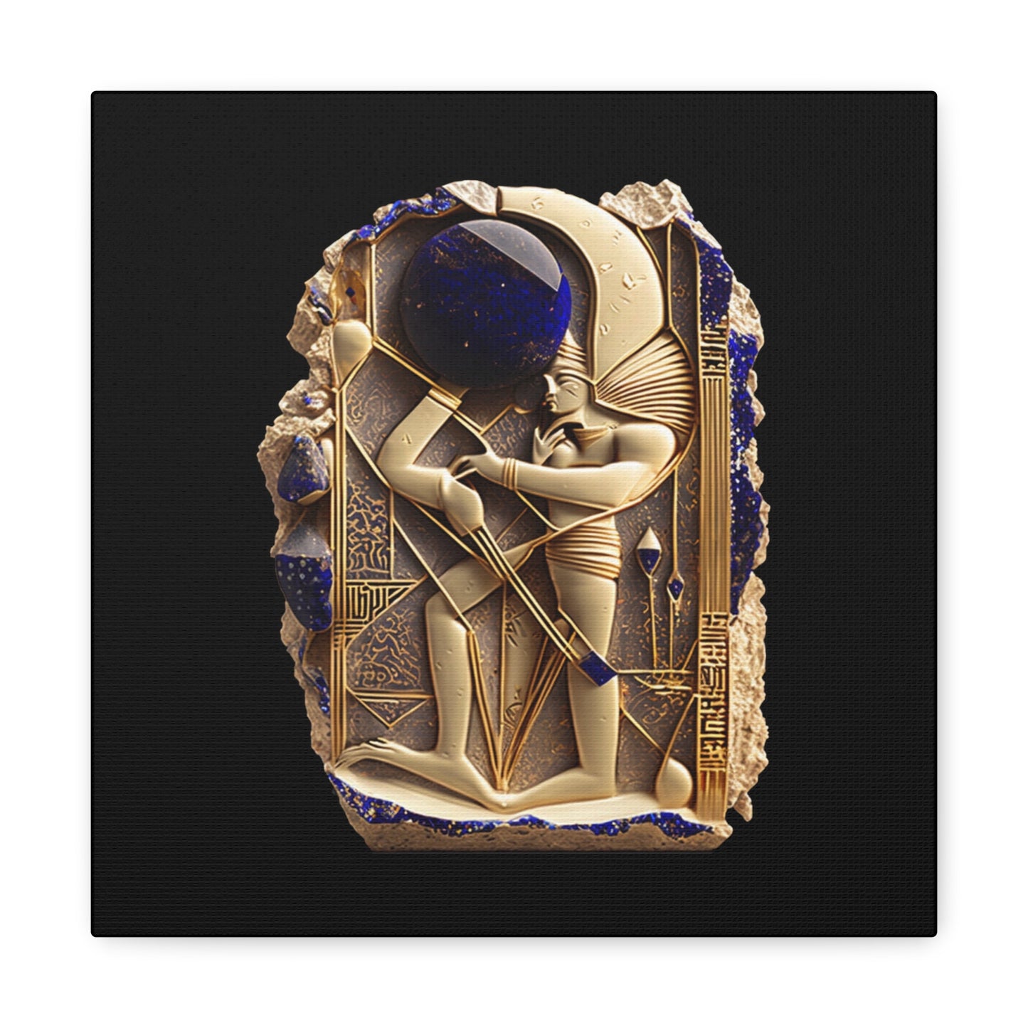 Ancient Artifact Gold and Lapis Lazuli Canvas Gallery Wraps