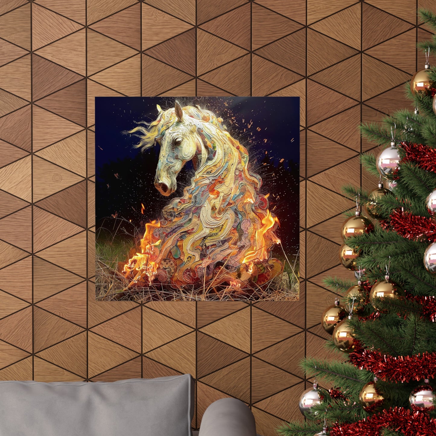 Horse Or Flame ? Matte Poster