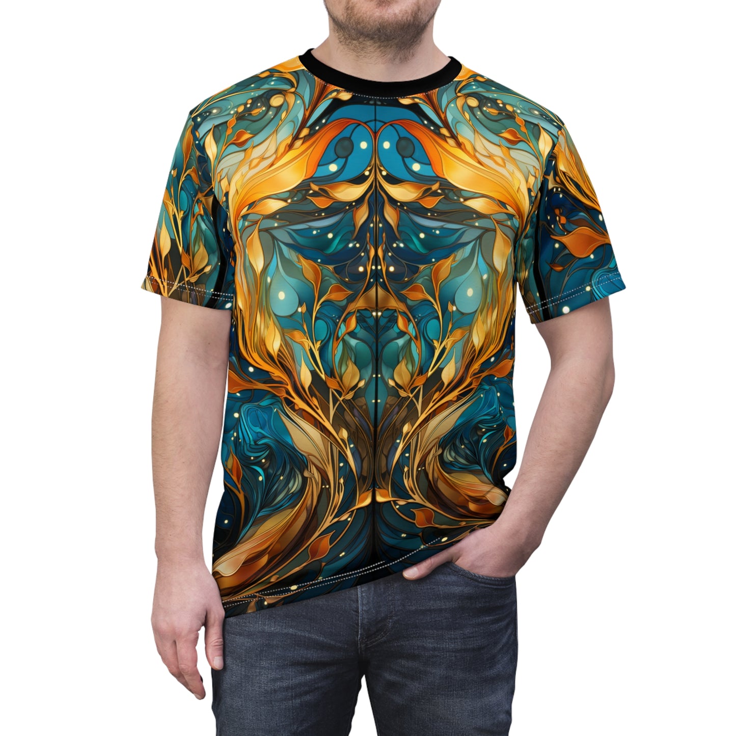 Kelp Mirror Unisex Cut & Sew Tee (AOP)