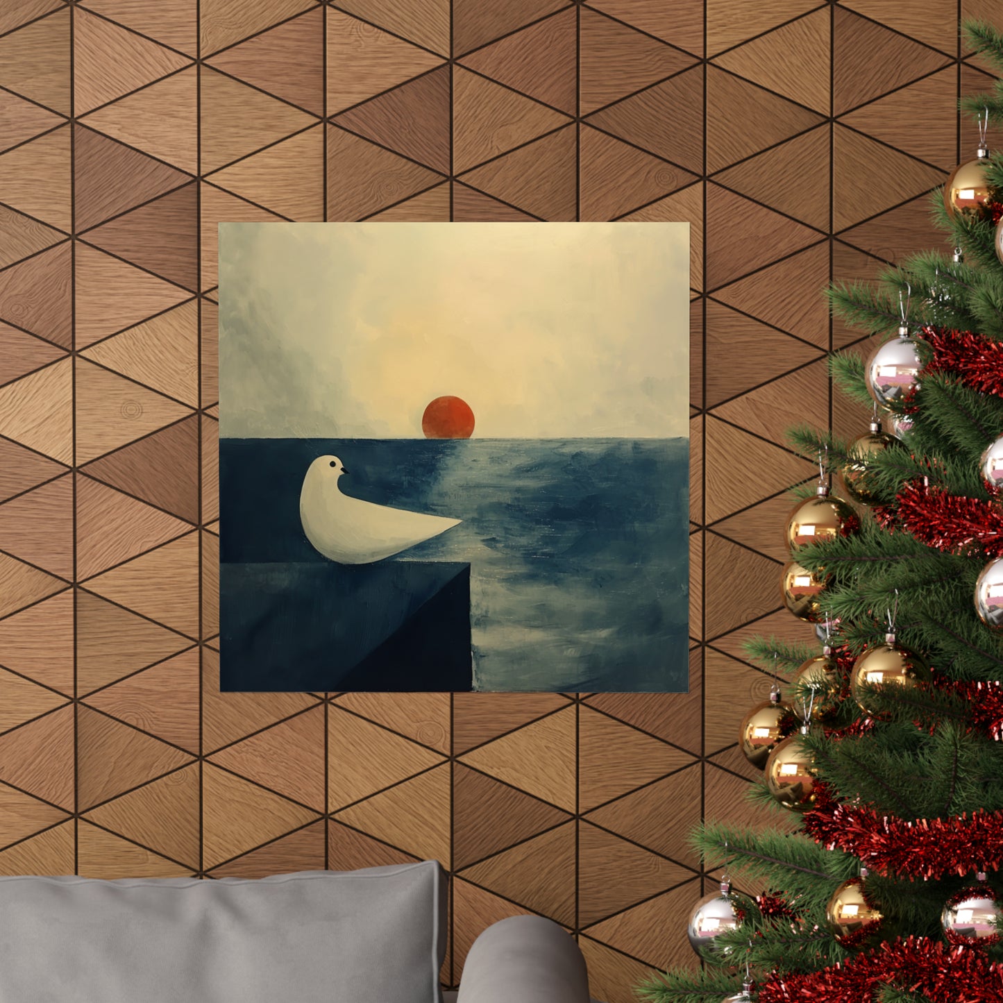 Dove and Sea Matte Poster