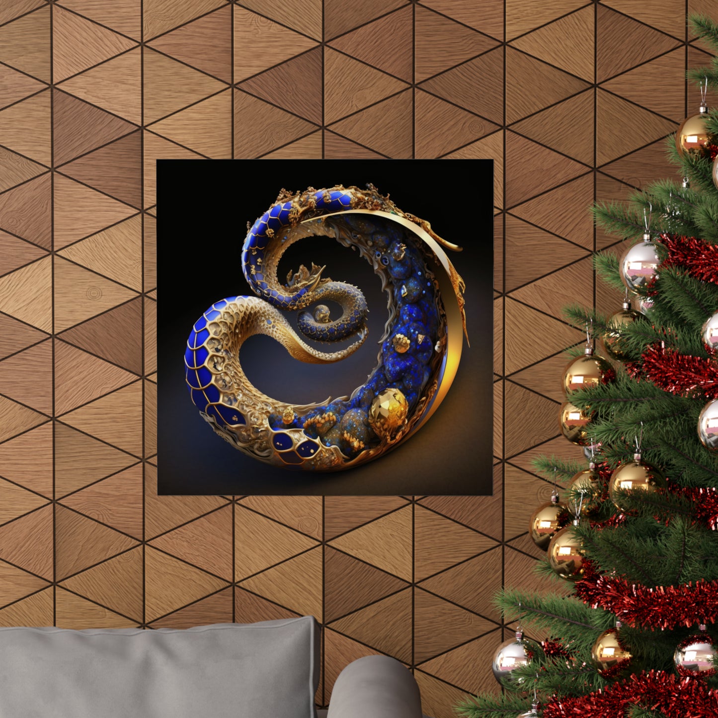 Fractal Mobius Dragon Matte Poster