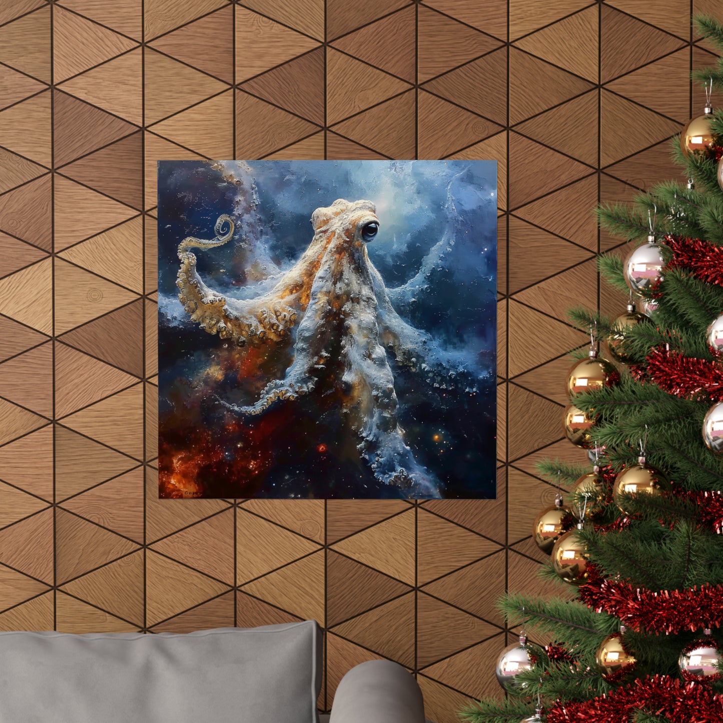 Galactic Octopus Matte Poster