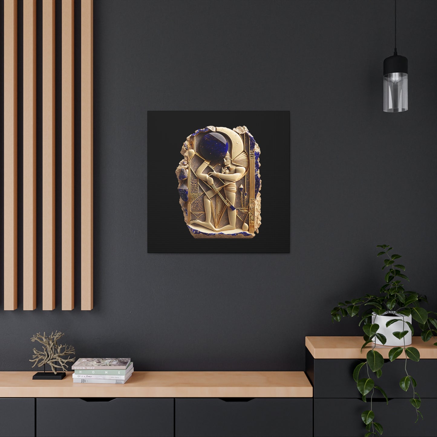 Ancient Artifact Gold and Lapis Lazuli Canvas Gallery Wraps
