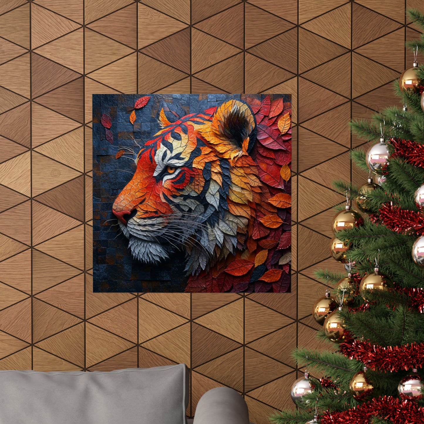Tiger Collage Matte Poster