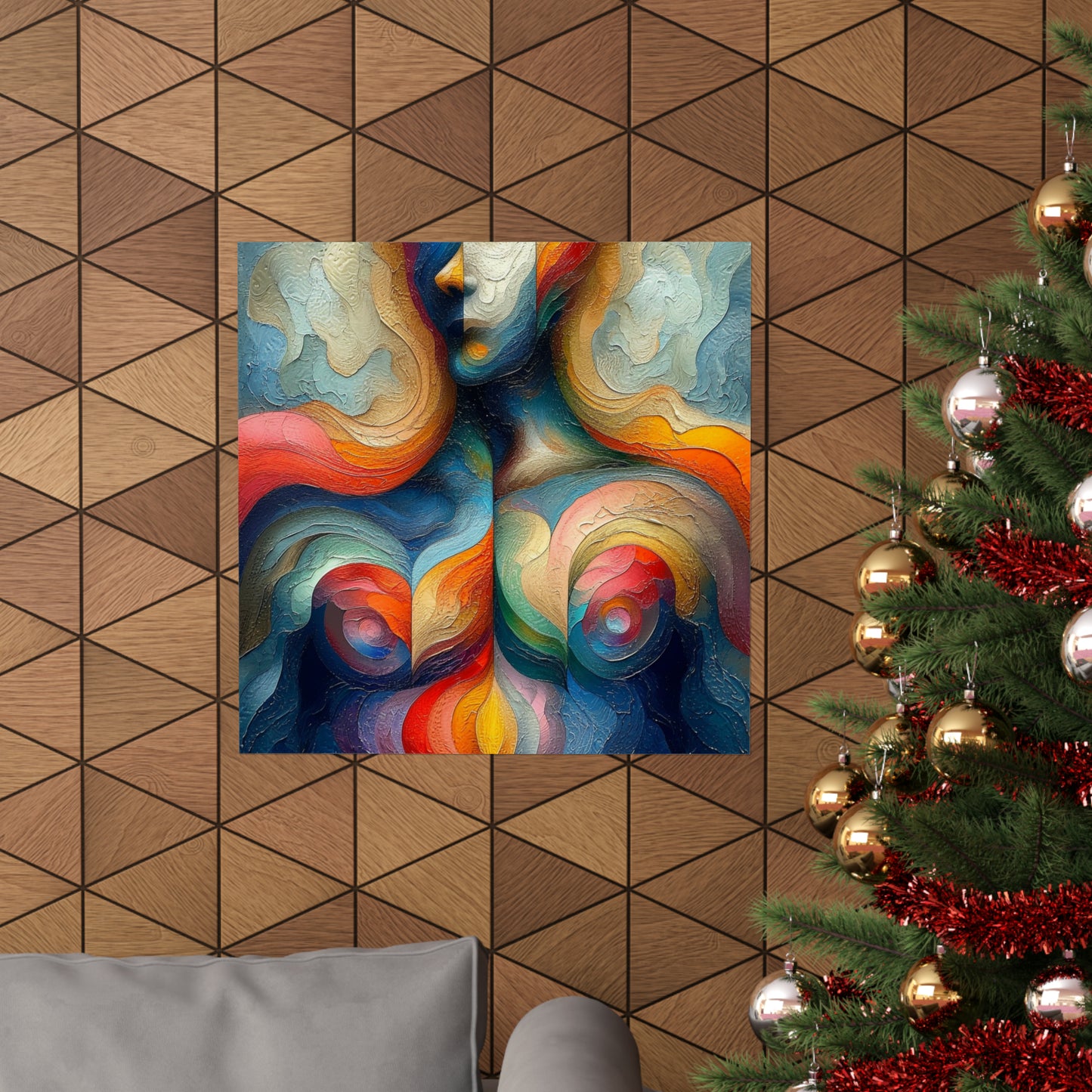 Color Split Matte Poster