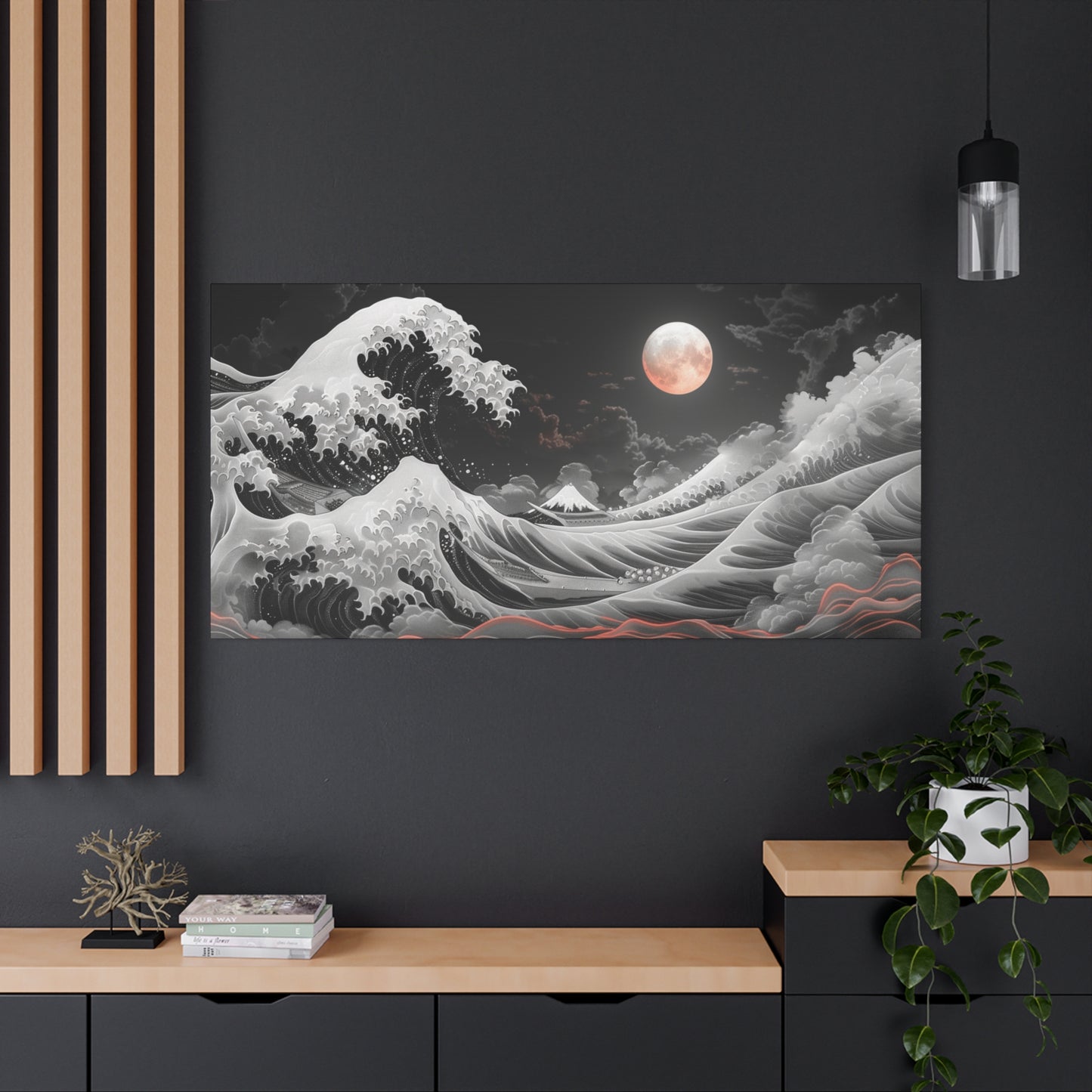Turbulent Moonrise Matte Canvas, Stretched, 1.25"