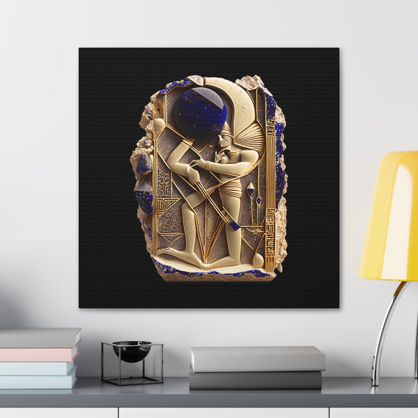 Ancient Artifact Gold and Lapis Lazuli Canvas Gallery Wraps