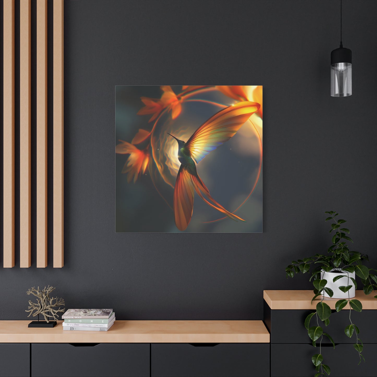 Translucent Hummingbird Matte Canvas, Stretched, 1.25"