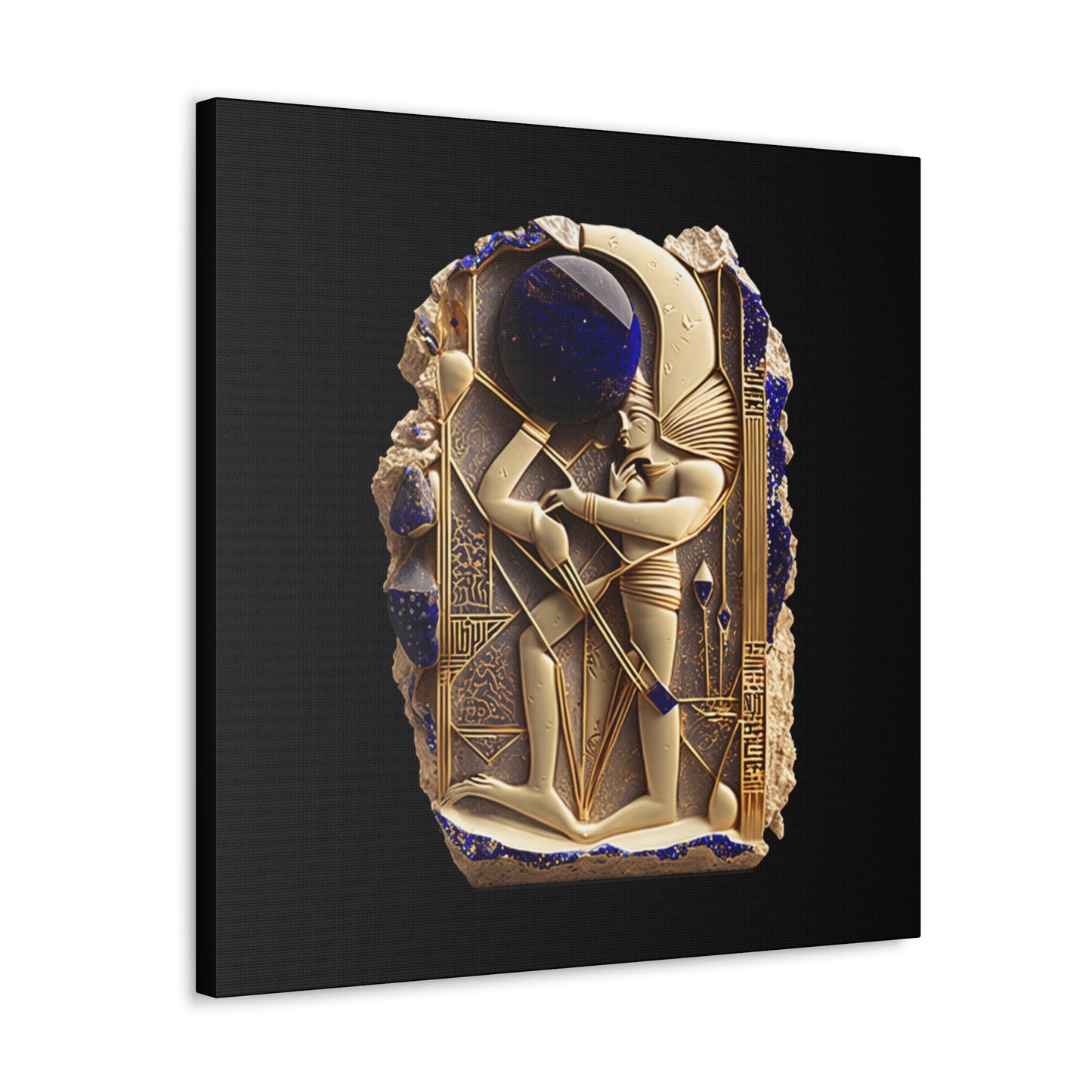Ancient Artifact Gold and Lapis Lazuli Canvas Gallery Wraps
