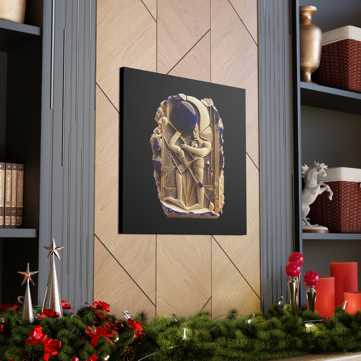 Ancient Artifact Gold and Lapis Lazuli Canvas Gallery Wraps