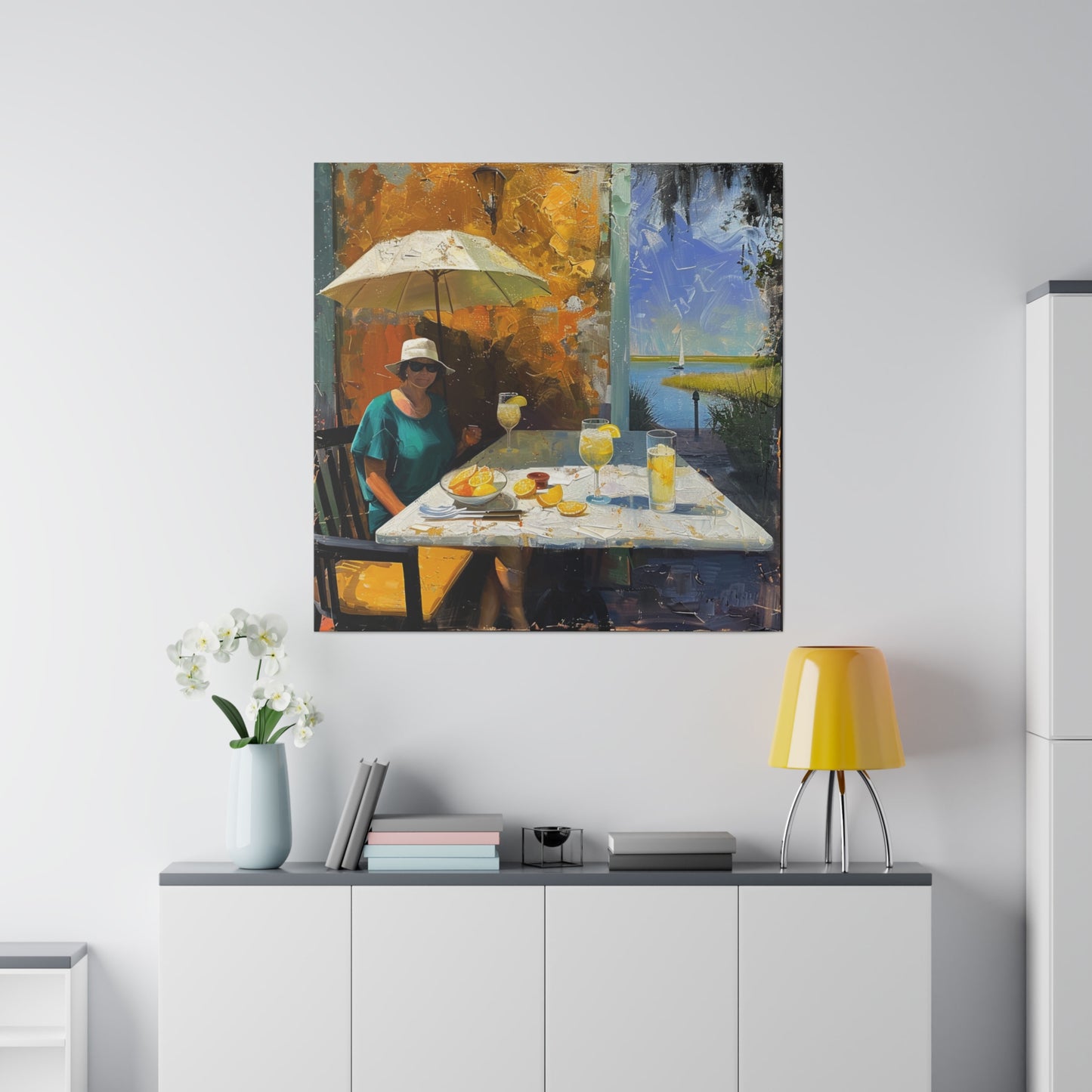 Lunch in Charleston Matte Canvas, Stretched, 0.75"