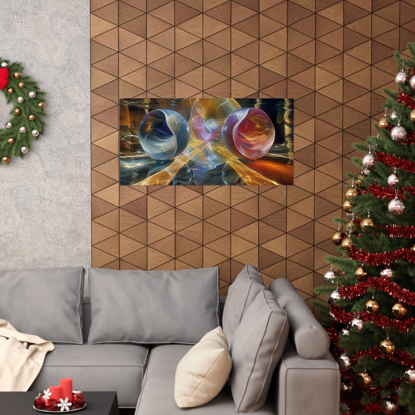 Wave Particles Matte Poster