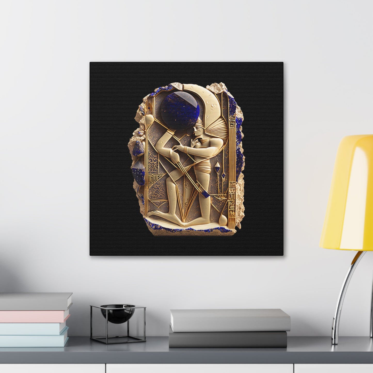 Ancient Artifact Gold and Lapis Lazuli Canvas Gallery Wraps