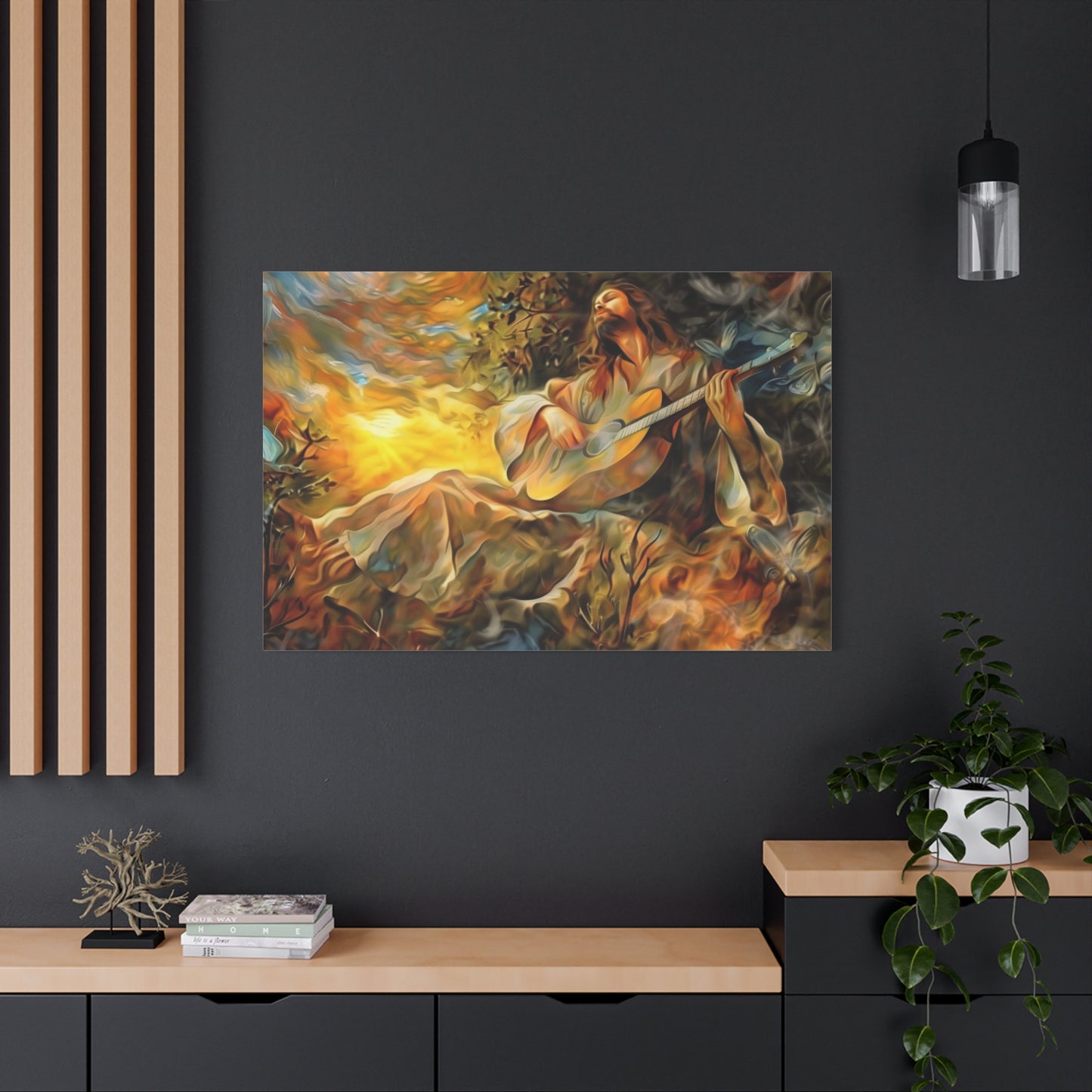 Canvas Print - Guitar Player in the Mountains