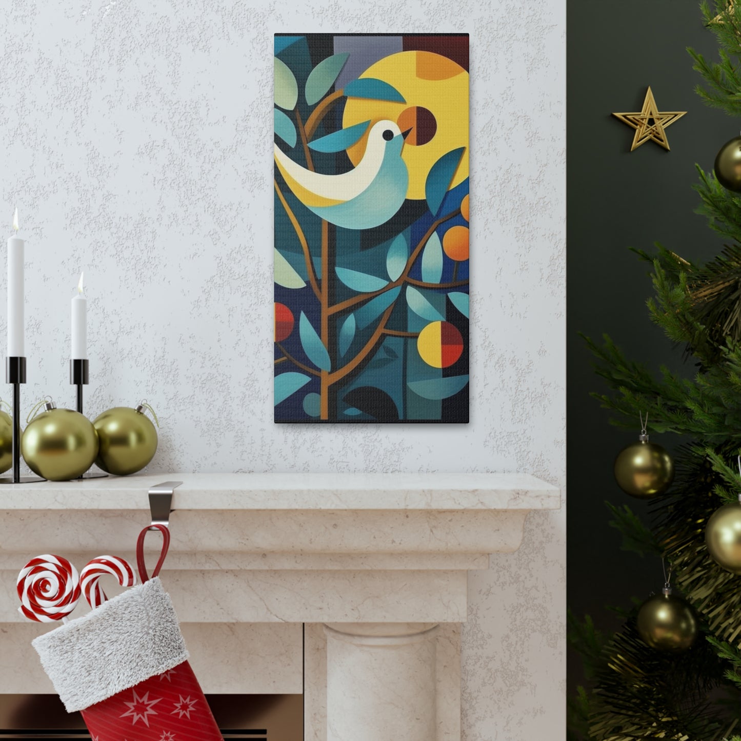 Dove and Olive Branch Canvas Gallery Wraps