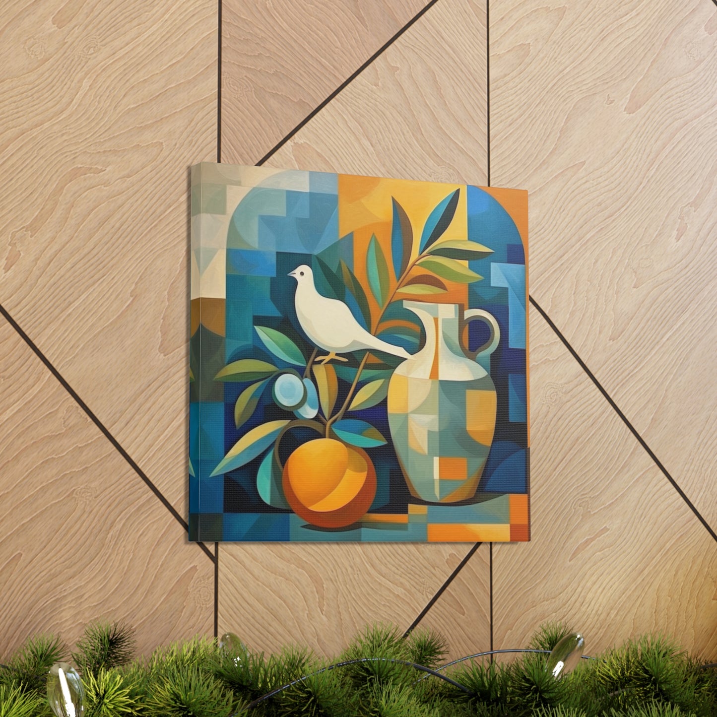 Dove and Olive Branch Canvas Gallery Wraps