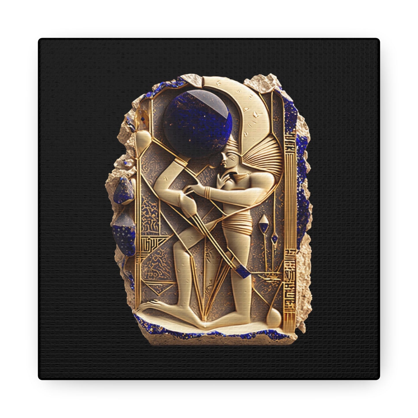 Ancient Artifact Gold and Lapis Lazuli Canvas Gallery Wraps