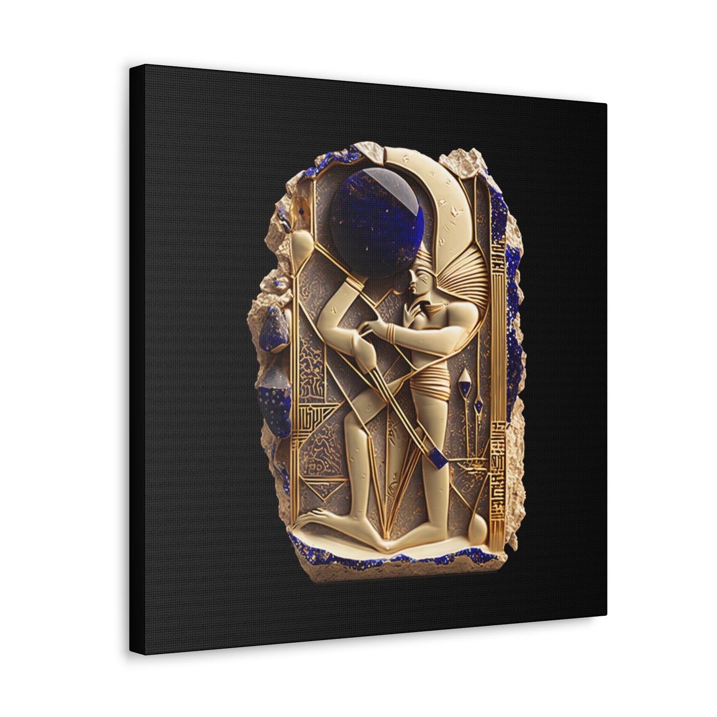 Ancient Artifact Gold and Lapis Lazuli Canvas Gallery Wraps