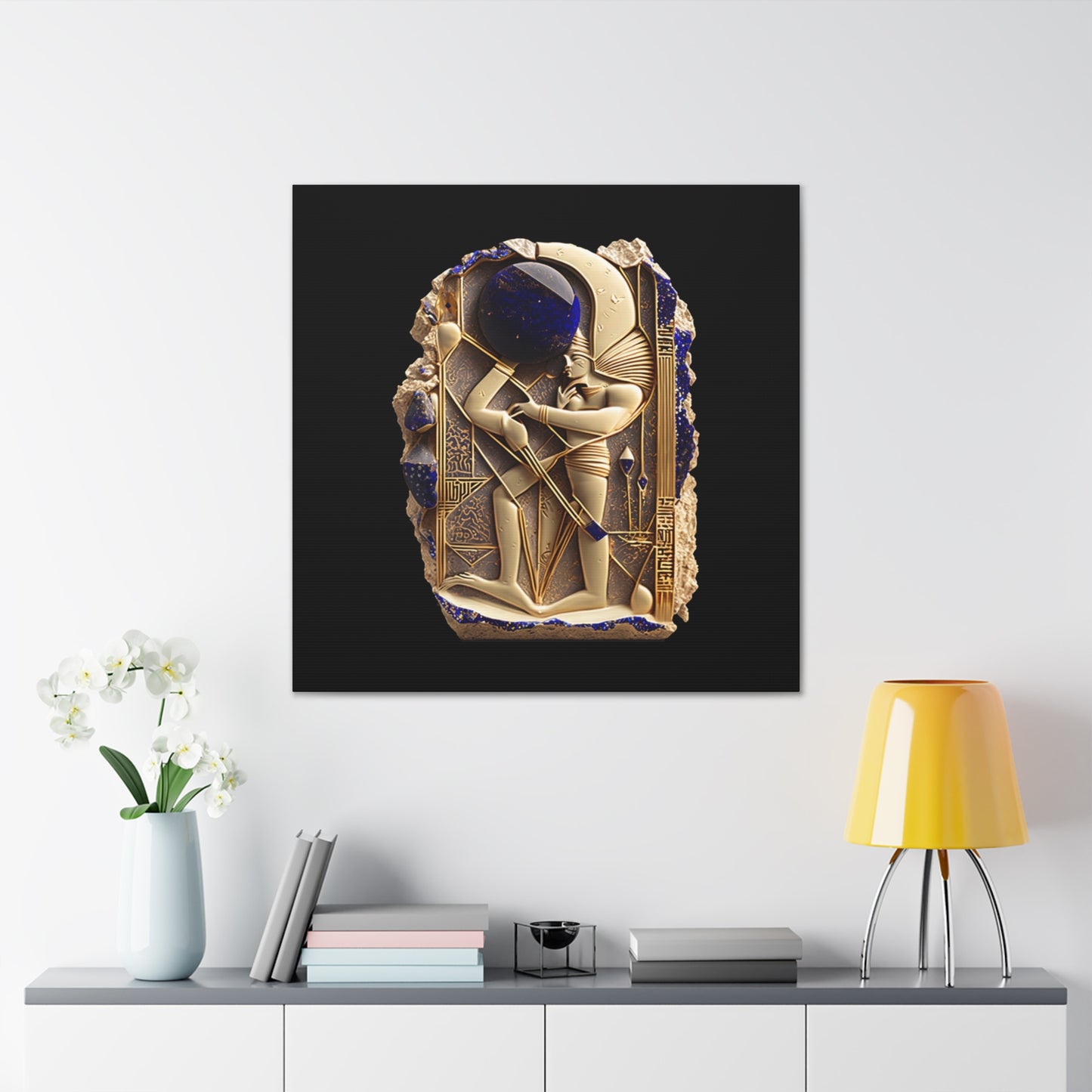 Ancient Artifact Gold and Lapis Lazuli Canvas Gallery Wraps