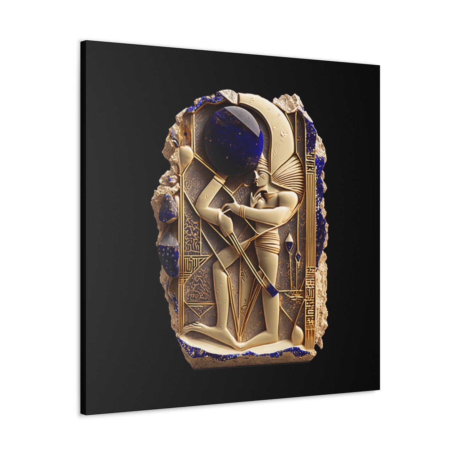 Ancient Artifact Gold and Lapis Lazuli Canvas Gallery Wraps