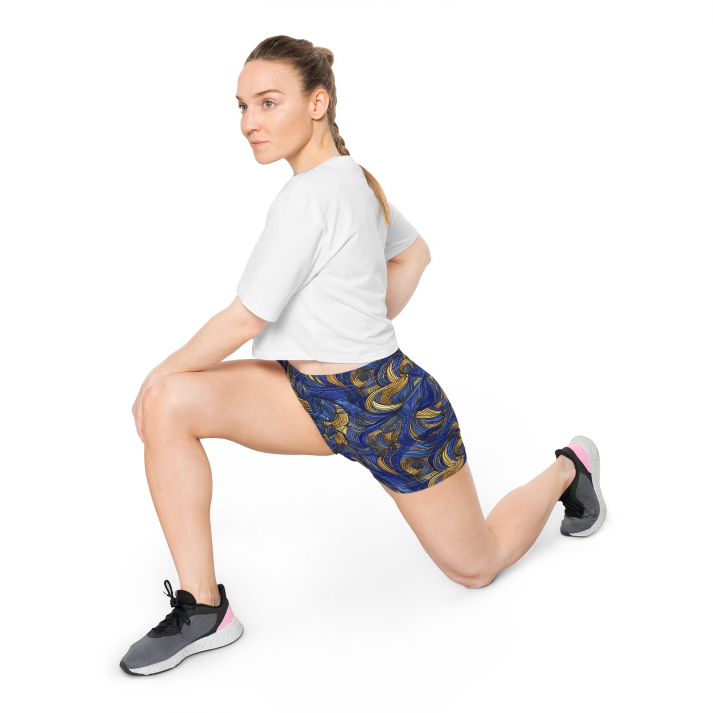 Gold and Lapis Swirls Women's Shorts (AOP)