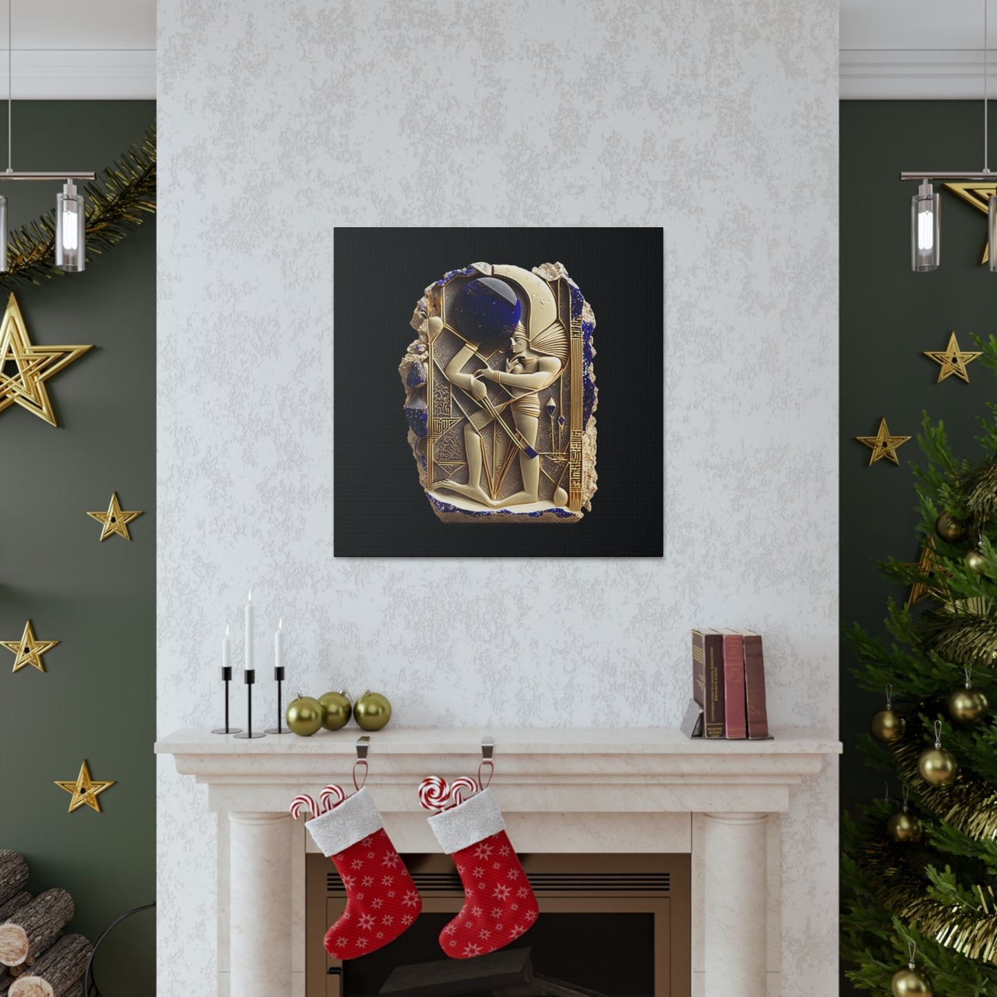 Ancient Artifact Gold and Lapis Lazuli Canvas Gallery Wraps