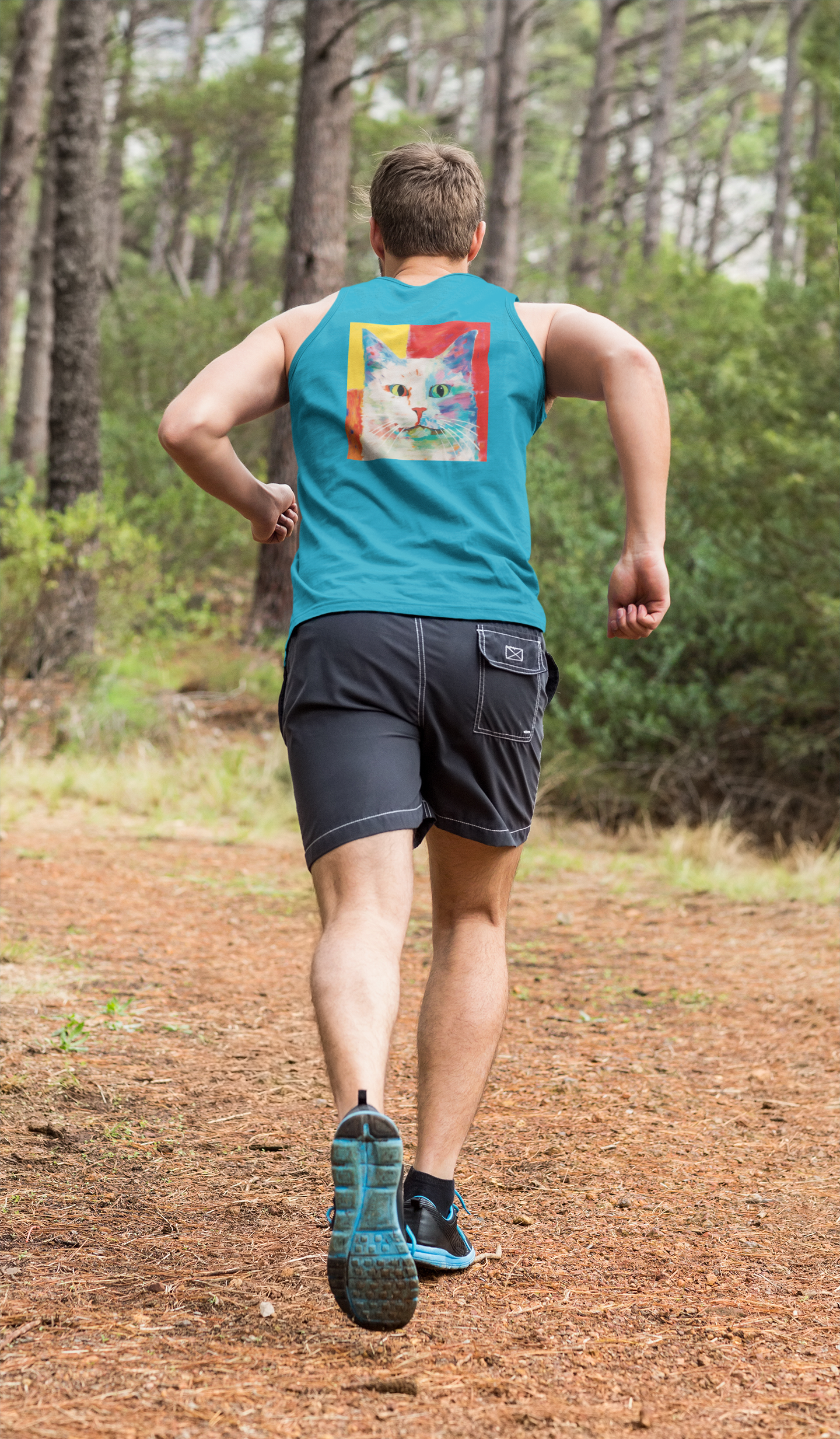 Cross Eyed Kitty Back Unisex Jersey Tank