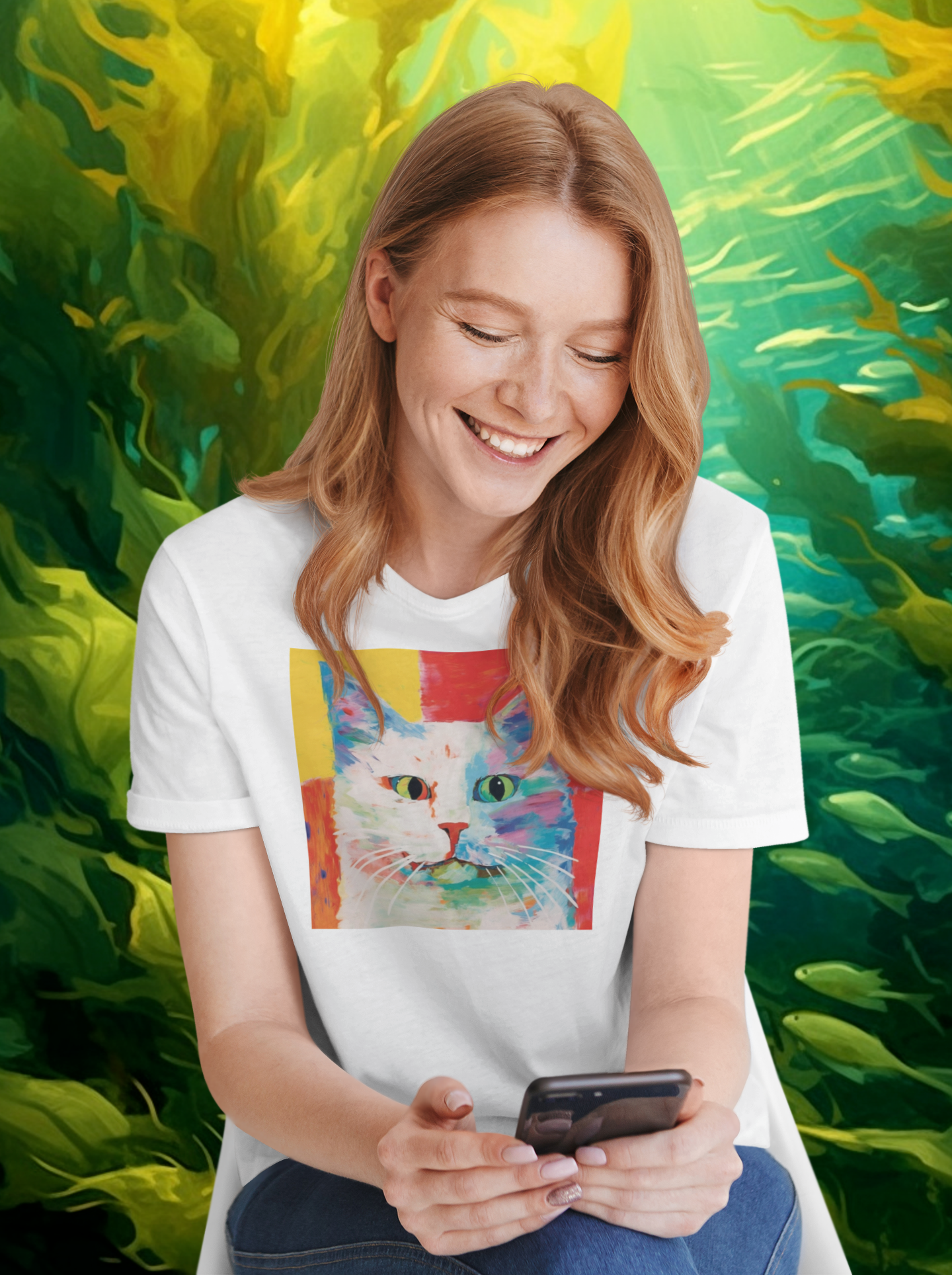 Cross Eyed Kitty Unisex Jersey Short Sleeve Tee
