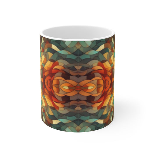 Geometric Kelp Ceramic Mug 11oz