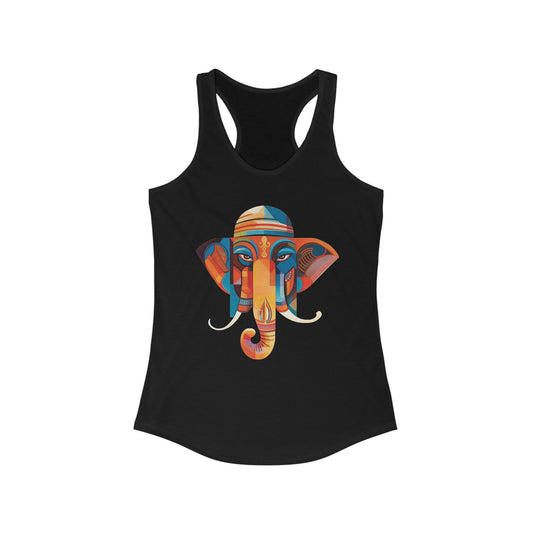 Ganesha Front Women's Ideal Racerback Tank