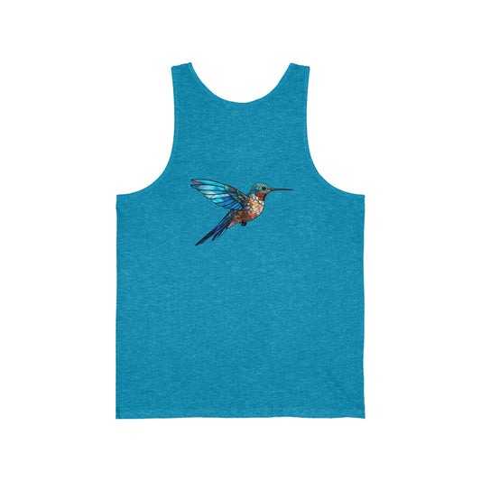 Hummingbird Back Unisex Jersey Tank