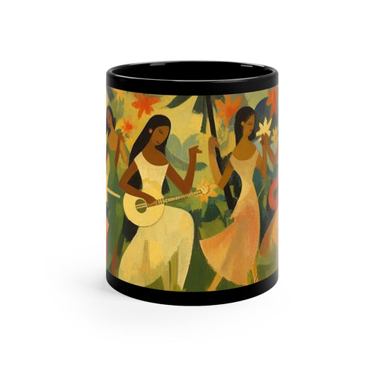 Tropical Song and Dance 11oz Black Mug