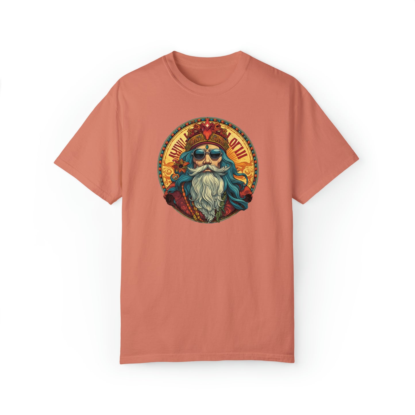 Da Hippy Vinci Front Unisex Garment-Dyed T-shirt