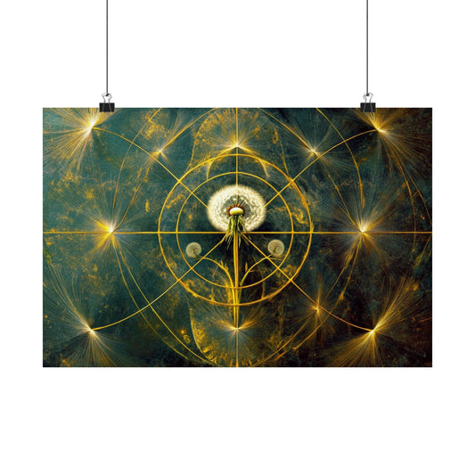 Align With The Dandelion Matte Horizontal Posters